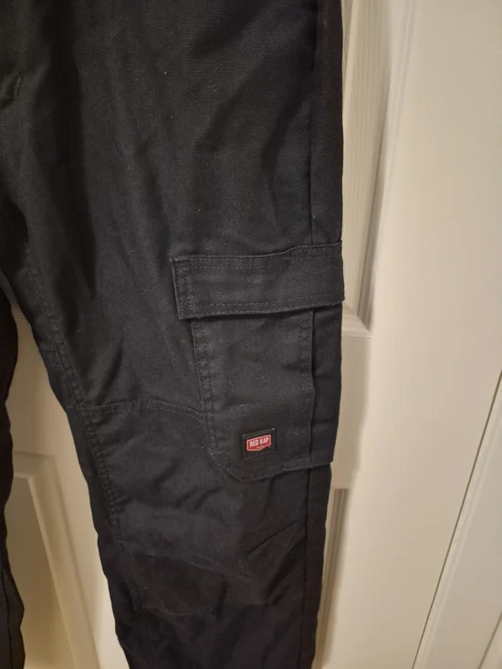 Men's Black Cargo Work Pants with Utility Pockets - Picture 2 of 4